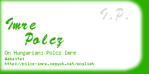 imre polcz business card